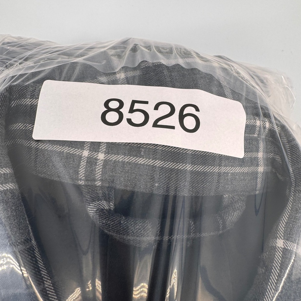 Linksoul Shirt Jacket Mens M Grey Plaid Fleece Lined Snap Front Flannel Shacket - Picture 8 of 8